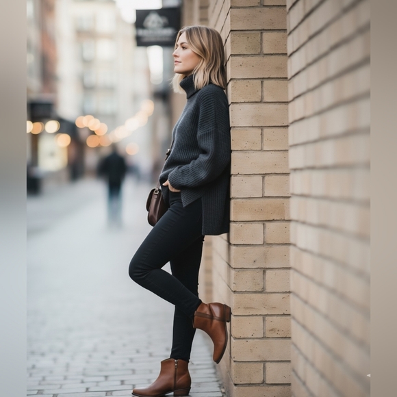 Overland Shoes - $289 Size 8 Overland ankle western brown leather zip boots